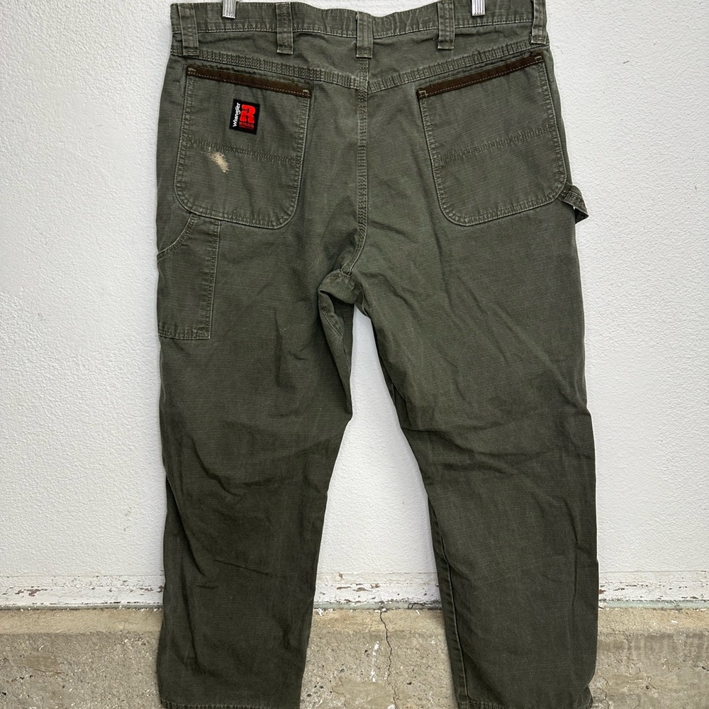 Wrangler Riggs Olive Green Pants 38 x 30